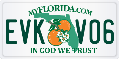 FL license plate EVKV06