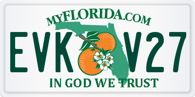 FL license plate EVKV27