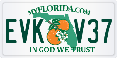 FL license plate EVKV37