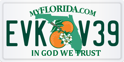 FL license plate EVKV39