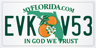 FL license plate EVKV53