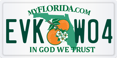 FL license plate EVKW04