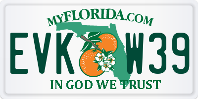 FL license plate EVKW39