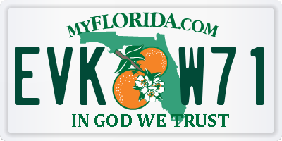 FL license plate EVKW71