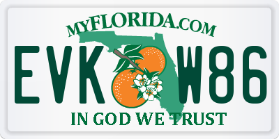 FL license plate EVKW86