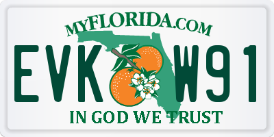 FL license plate EVKW91
