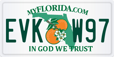 FL license plate EVKW97