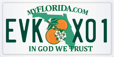FL license plate EVKX01