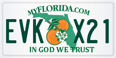 FL license plate EVKX21