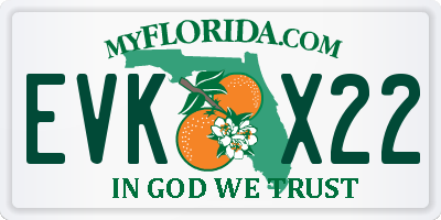 FL license plate EVKX22