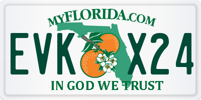 FL license plate EVKX24
