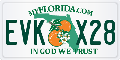 FL license plate EVKX28