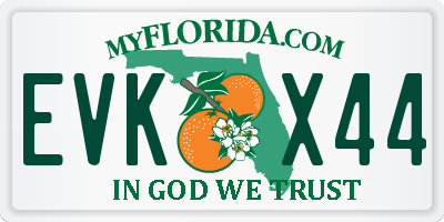 FL license plate EVKX44