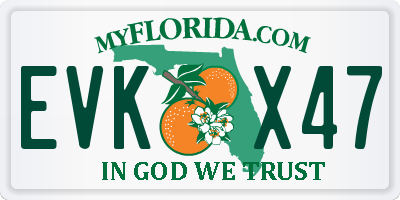 FL license plate EVKX47