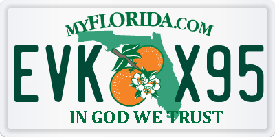 FL license plate EVKX95