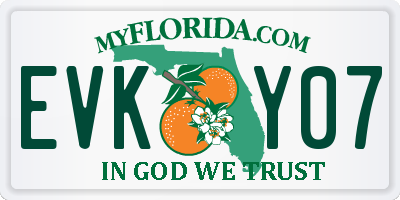 FL license plate EVKY07
