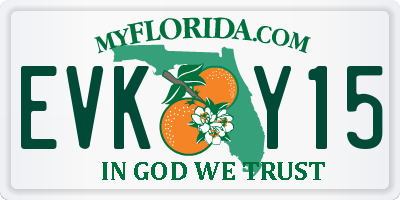 FL license plate EVKY15