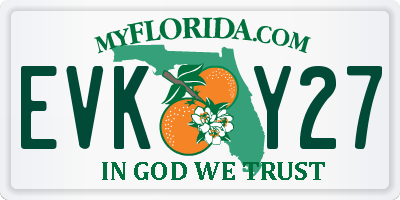 FL license plate EVKY27