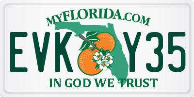 FL license plate EVKY35
