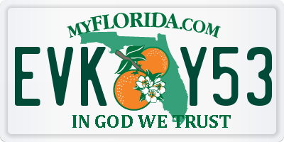 FL license plate EVKY53