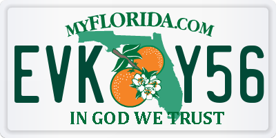 FL license plate EVKY56