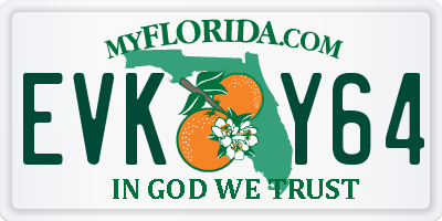 FL license plate EVKY64