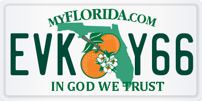 FL license plate EVKY66