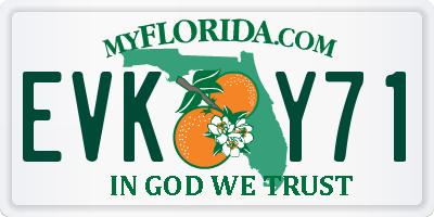 FL license plate EVKY71