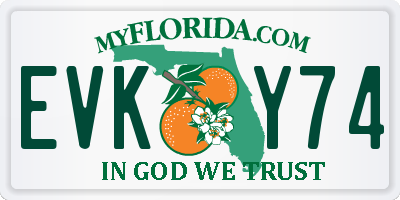 FL license plate EVKY74
