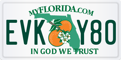 FL license plate EVKY80