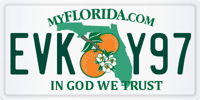 FL license plate EVKY97