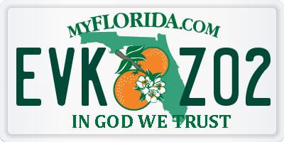 FL license plate EVKZ02