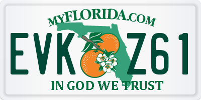 FL license plate EVKZ61
