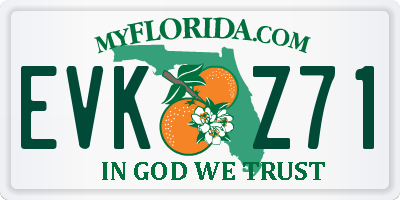 FL license plate EVKZ71