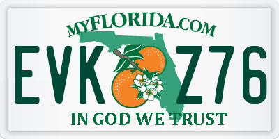 FL license plate EVKZ76