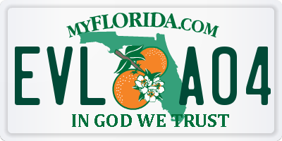 FL license plate EVLA04