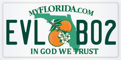 FL license plate EVLB02