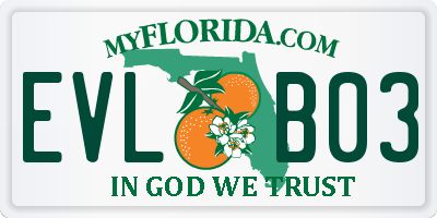 FL license plate EVLB03