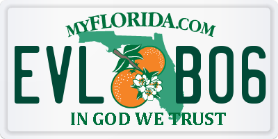 FL license plate EVLB06