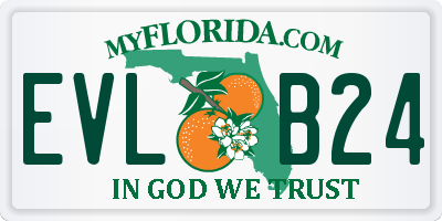 FL license plate EVLB24