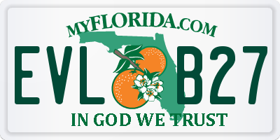 FL license plate EVLB27