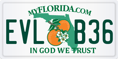 FL license plate EVLB36