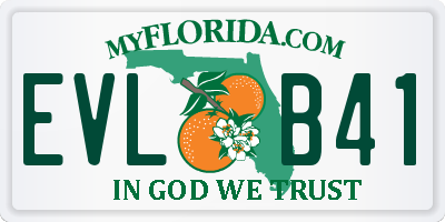 FL license plate EVLB41