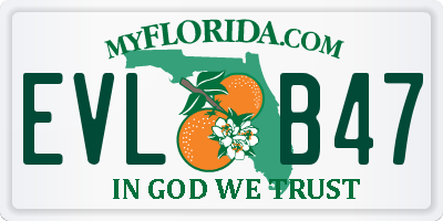 FL license plate EVLB47