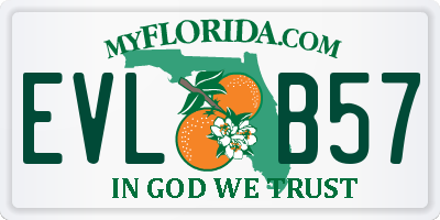 FL license plate EVLB57
