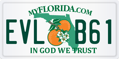 FL license plate EVLB61