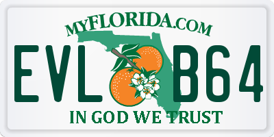 FL license plate EVLB64