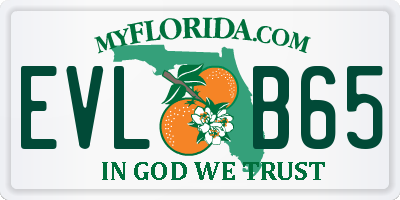 FL license plate EVLB65