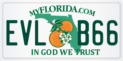 FL license plate EVLB66