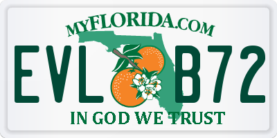 FL license plate EVLB72